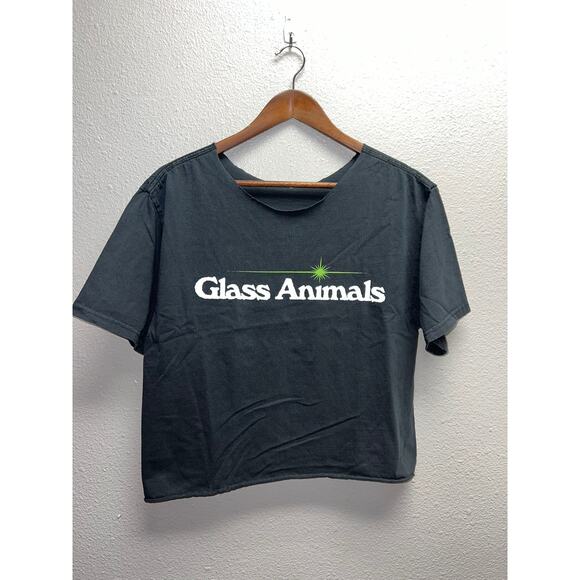 Womens Glass Animals Shirt Crop Top Black Tour Concert Tee Women Medium - Picture 1 of 7